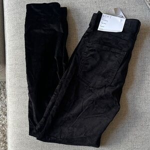 NWT LOFT Women's Black velvet Skinny Jeans